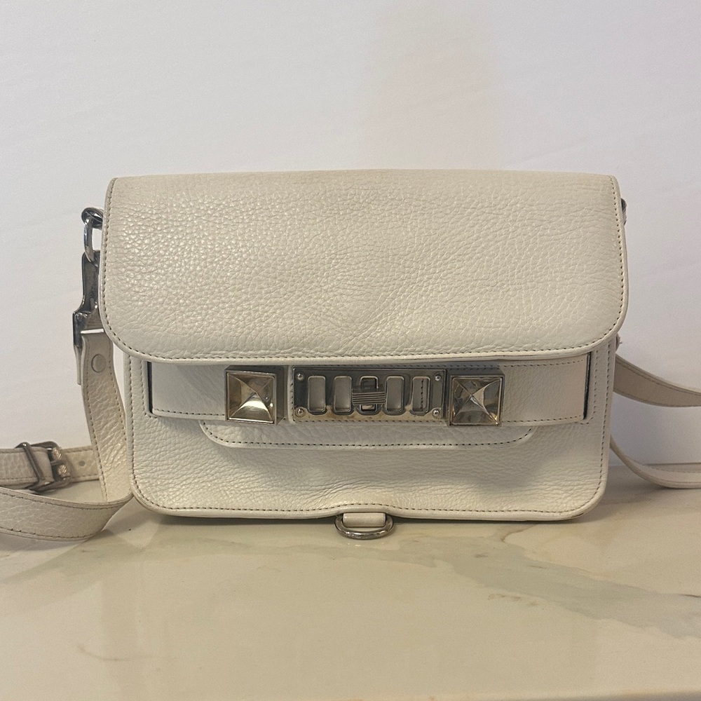 Proenza Schouler Cream Leather Crossbody Bag